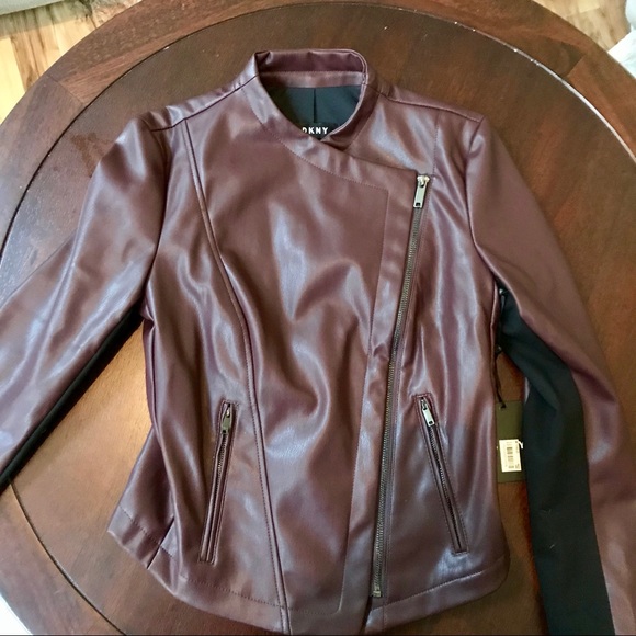 Dkny Jackets & Blazers - DKNY faux leather moto jacket